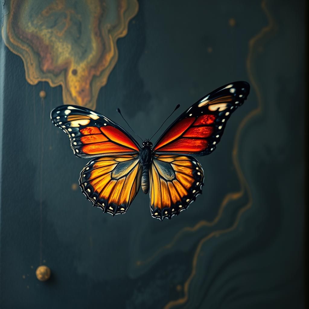 Surreal Butterfly with Intricate Details in HDR