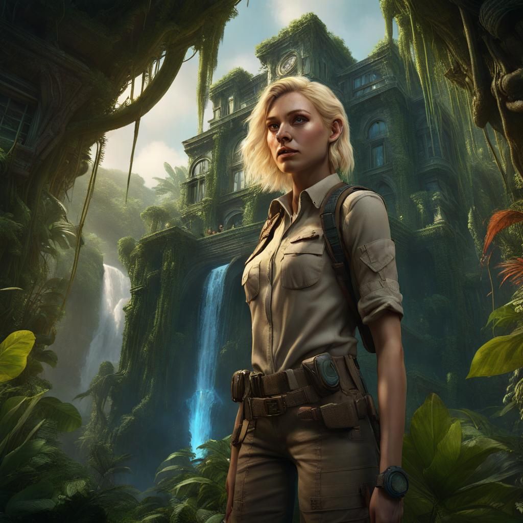 Archeologist Confronts Alien Plant in Hyperdetailed Jungle