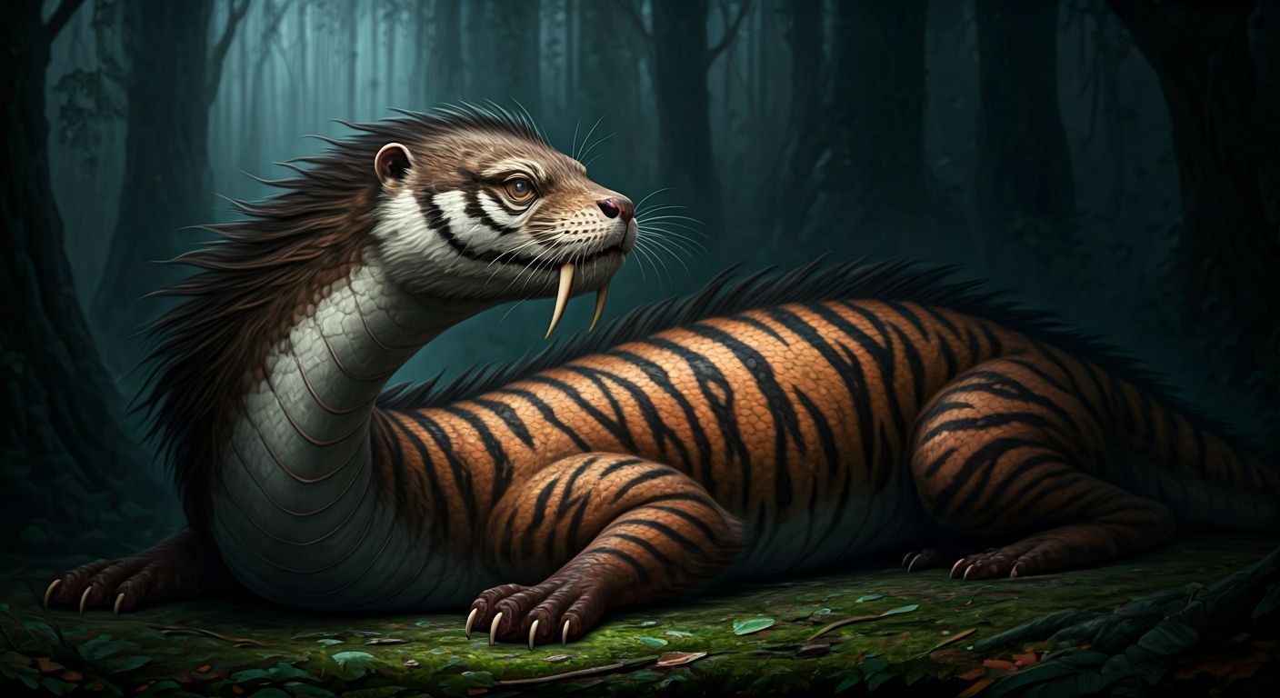 Hybrid Fantasy Creature in Studio Ghibli Anime Style