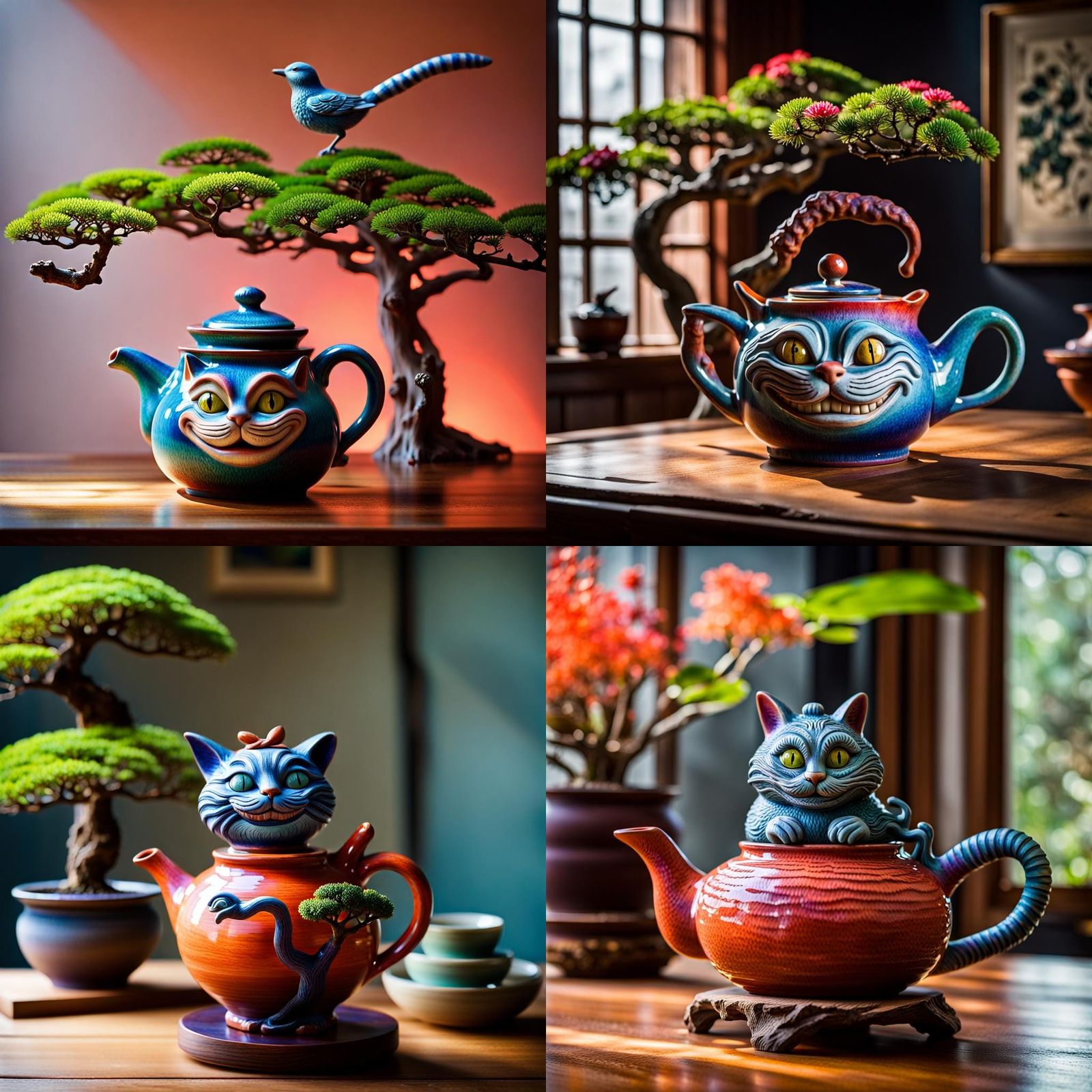Michael Grafton Pottery Cheshire Cat Teapot Photo