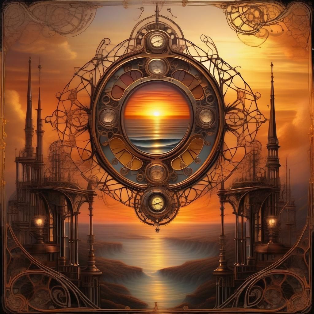 Steampunk Masterpiece: Thought Collapsing into Quantic Wave