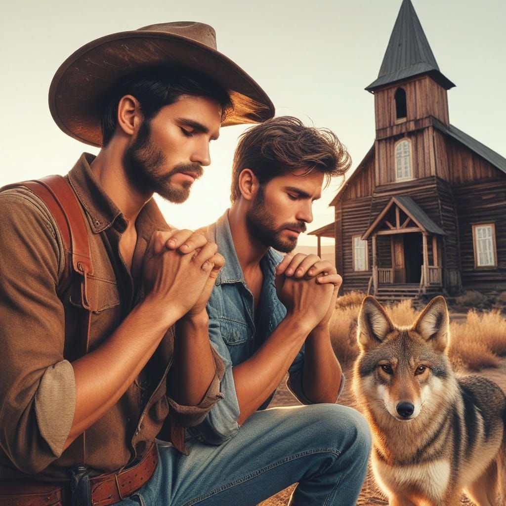 Two Young Cowboys Receive Blessing from Orthodox Hieromonk i...