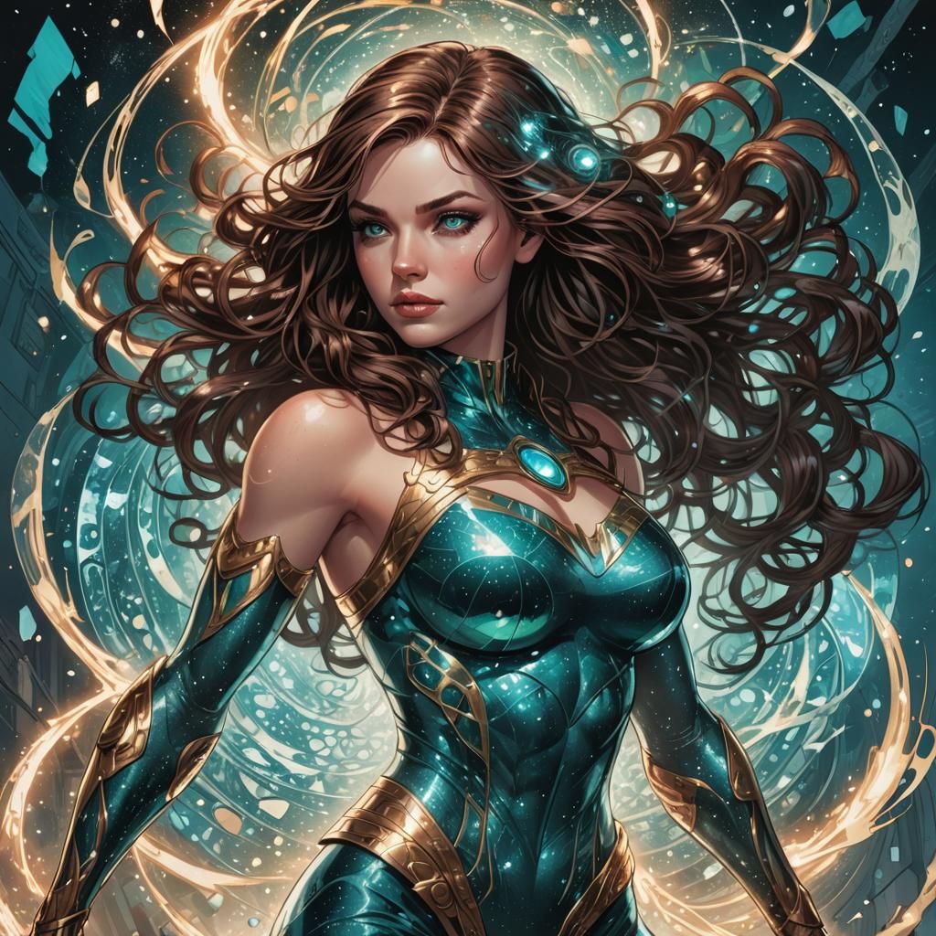 Invisible Girl with Superpowers in Comic Book Art