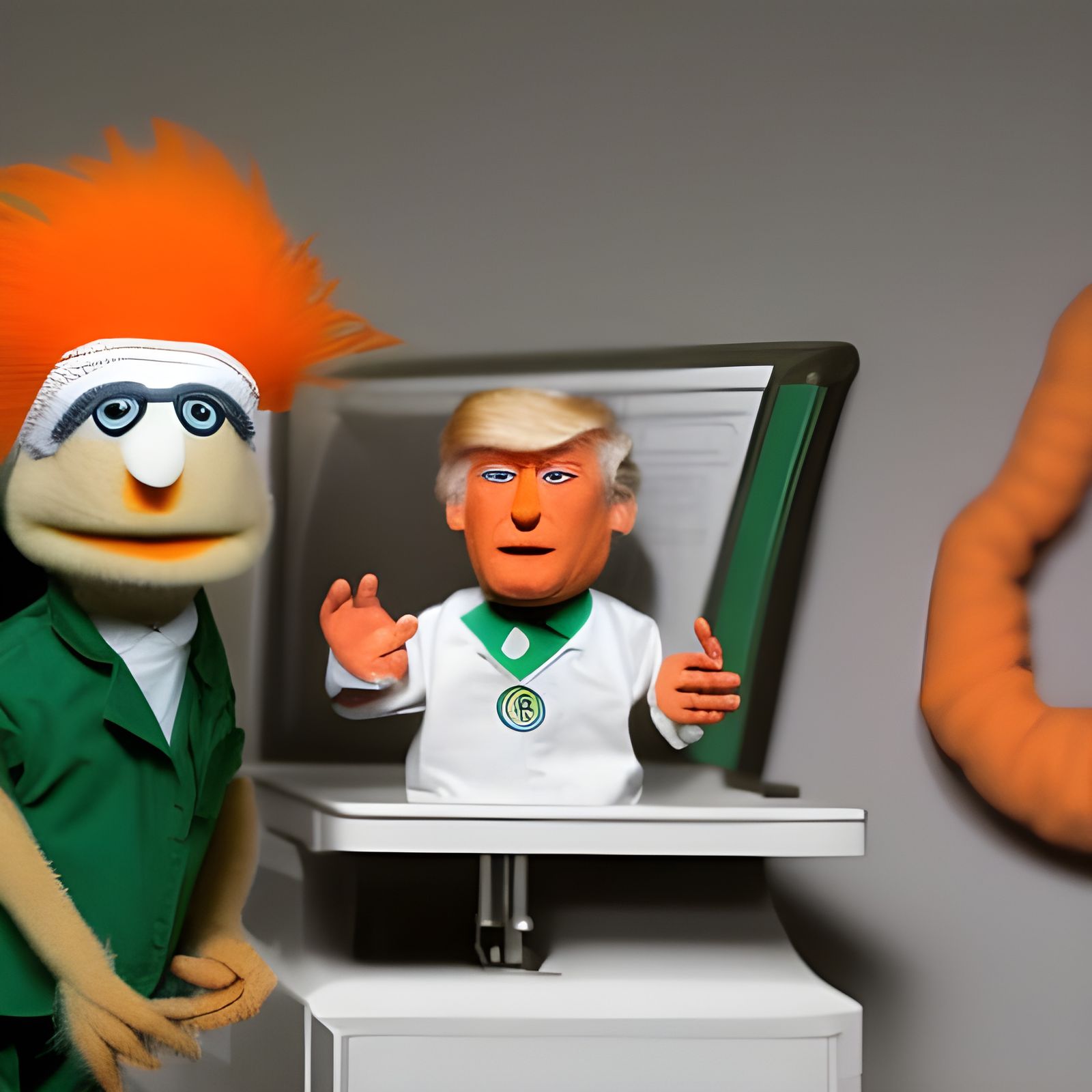 Trump as Muppet Surgeon Diorama