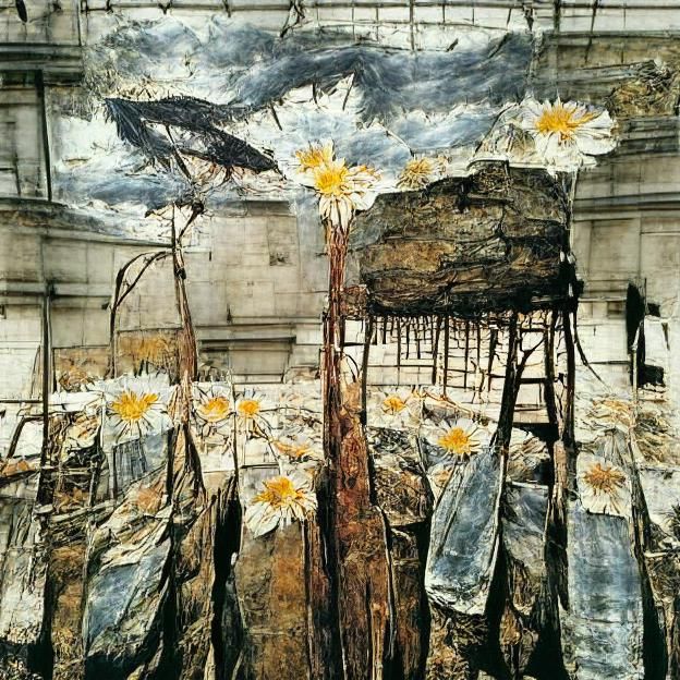 Textured Mixed-Media Artwork