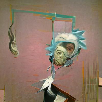 Distorted Portrait in Francis Bacon Style