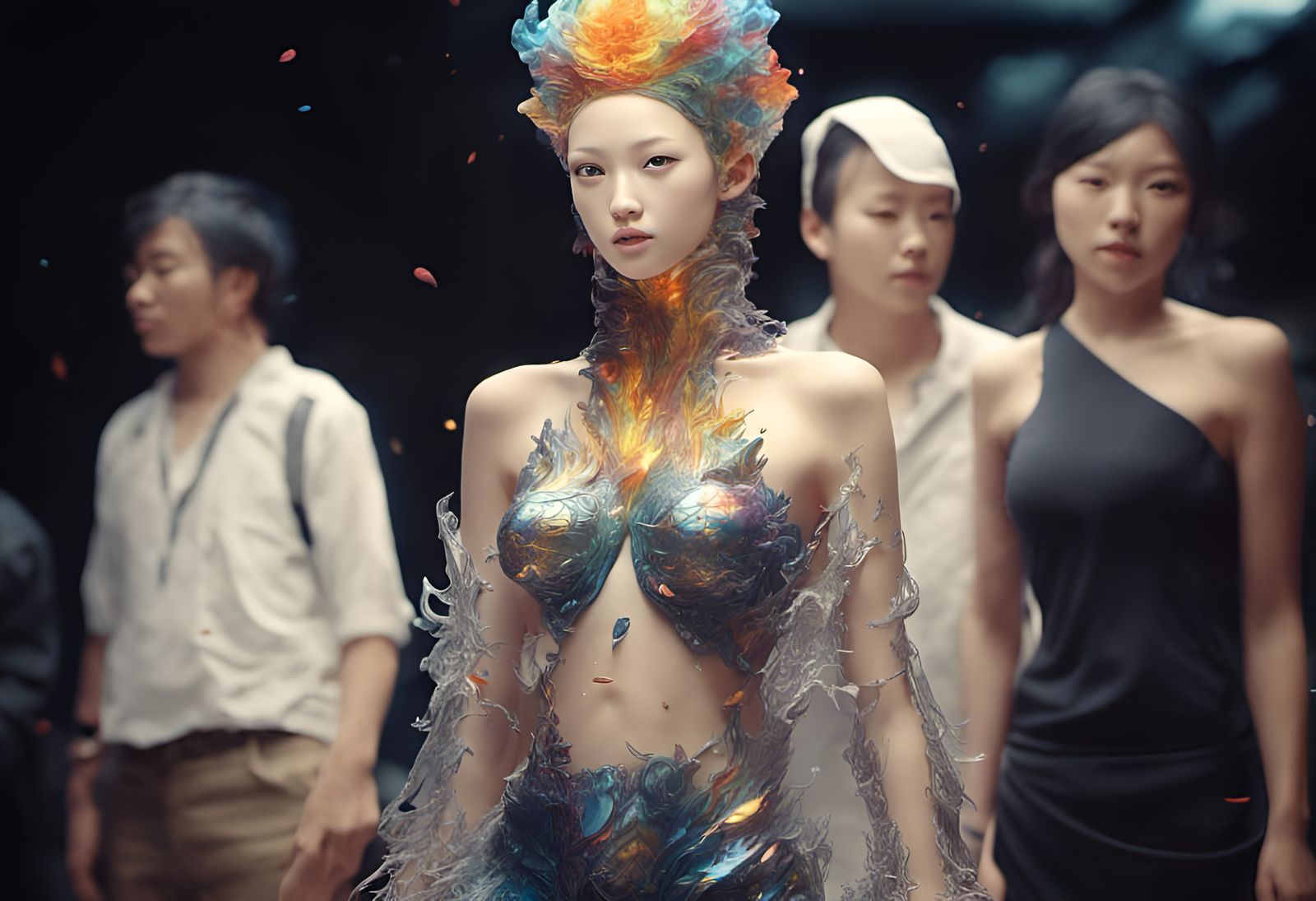 Polychromatic Geometric Abstract in 3D