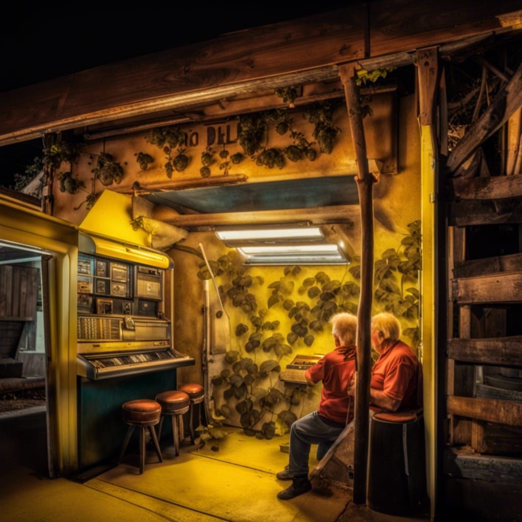 Surreal X-Ray Featuring Roses and Jukeboxes