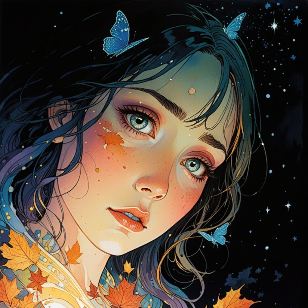 Fairies in Moonlit Forests, Comic Book Style