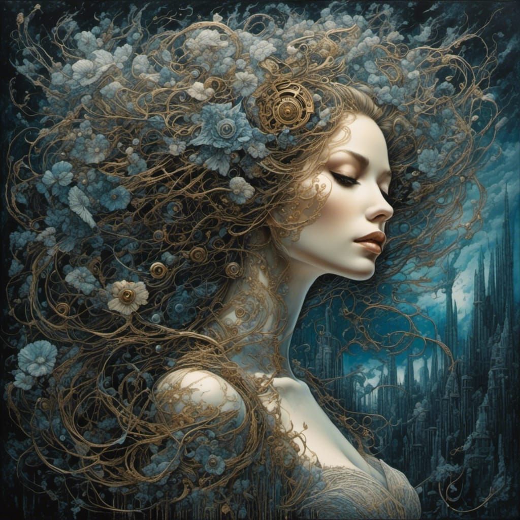 Surreal Dream Portrait of a Machine's Creation