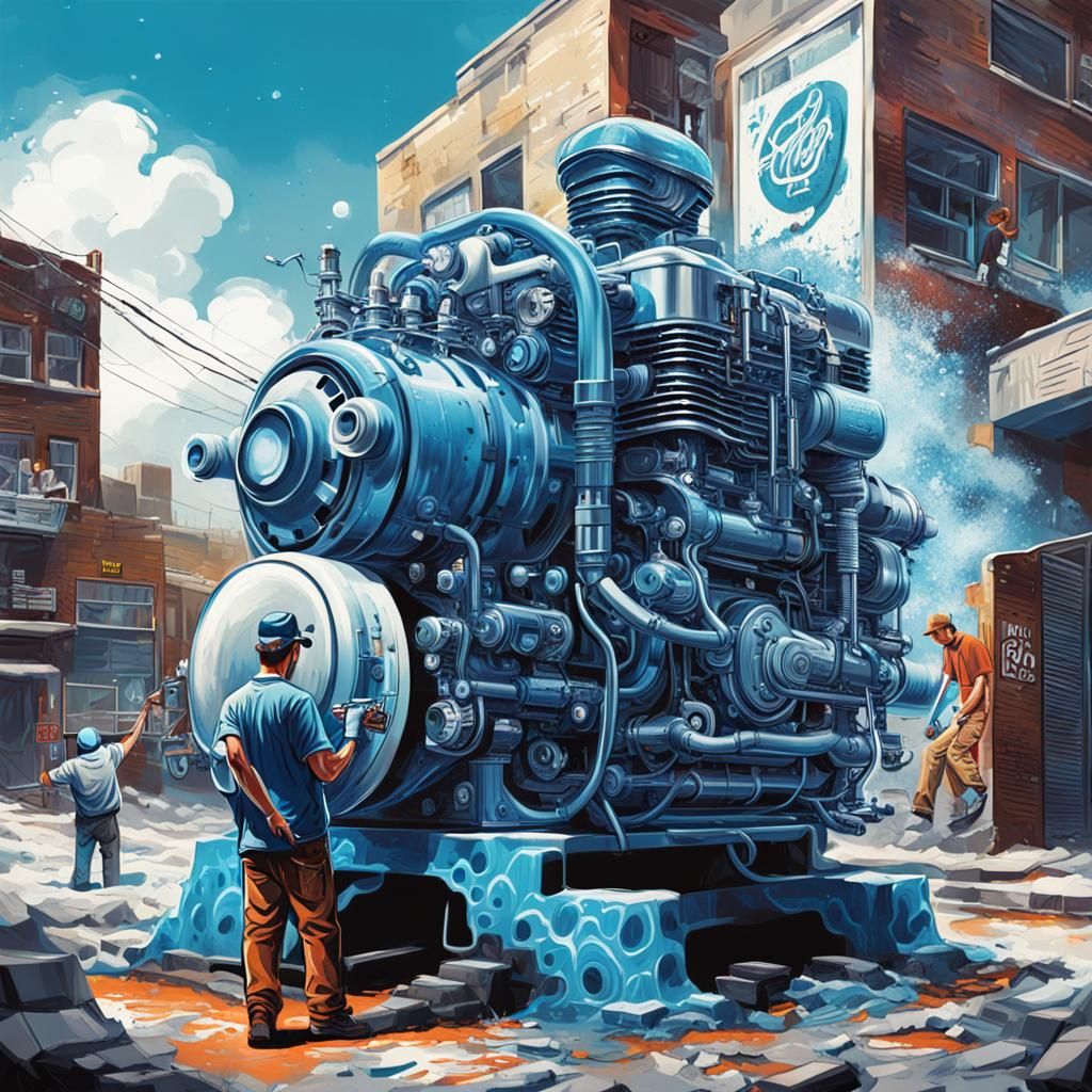 Vintage 50's Sci-Fi Engine Poster: Wicked Moon