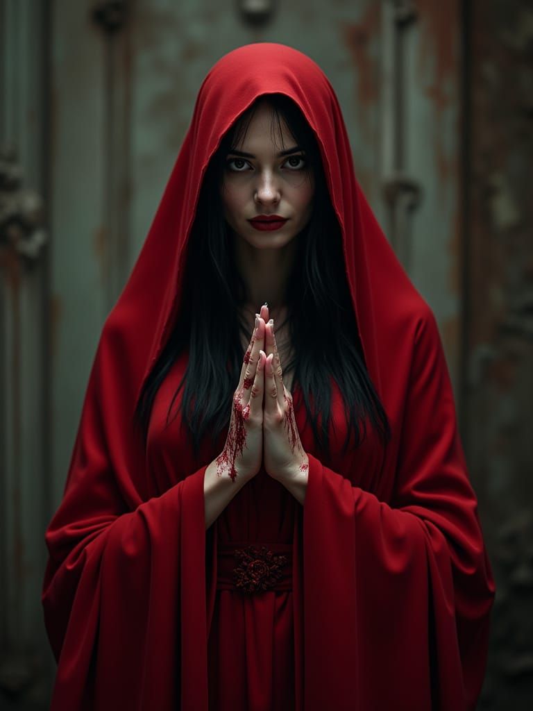 Gothic Horror Movie Poster: The Crimson Veil