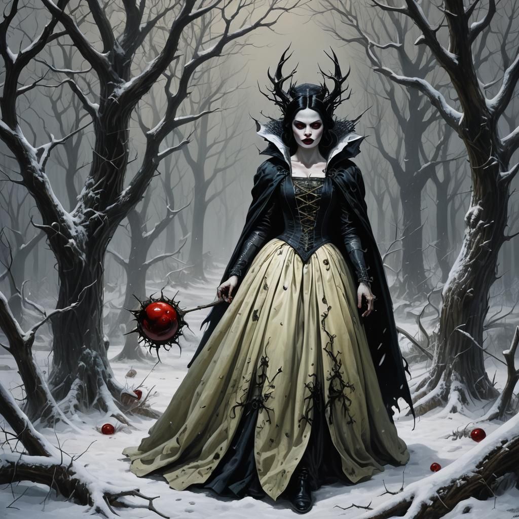 Gothic Horror Snow White Fairytale Art