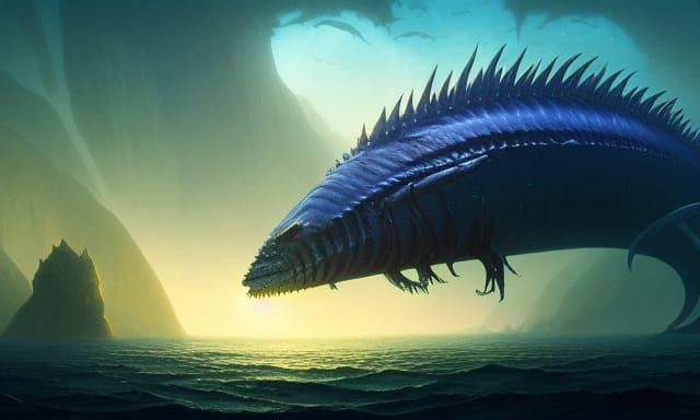 Deep Sea Creatures in a Cinematic Fantasy Style