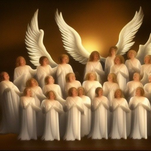 Heavenly Choir of Angels in Divine Light