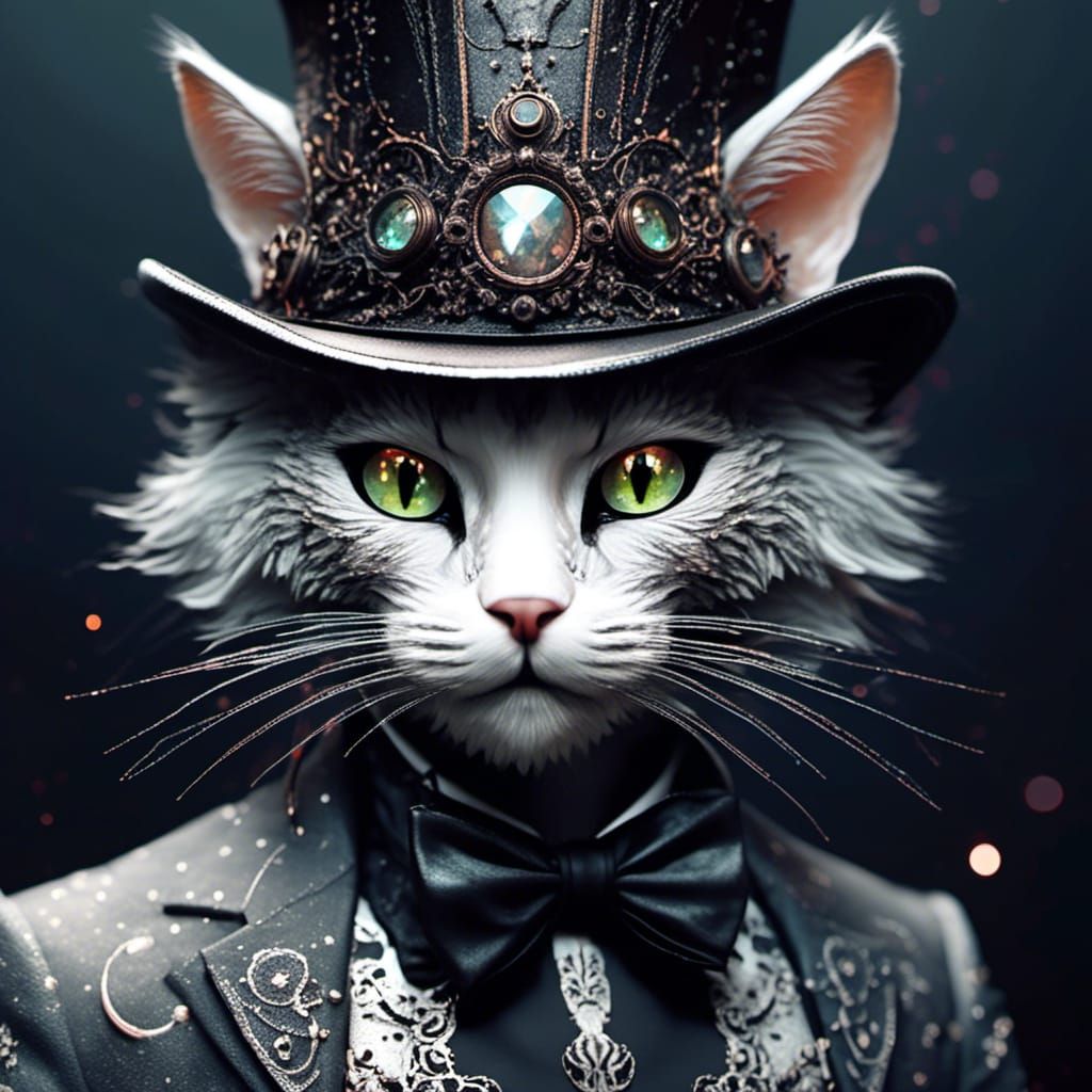 Anthropomorphic Cat Baron in Tophat with Shiny Aura