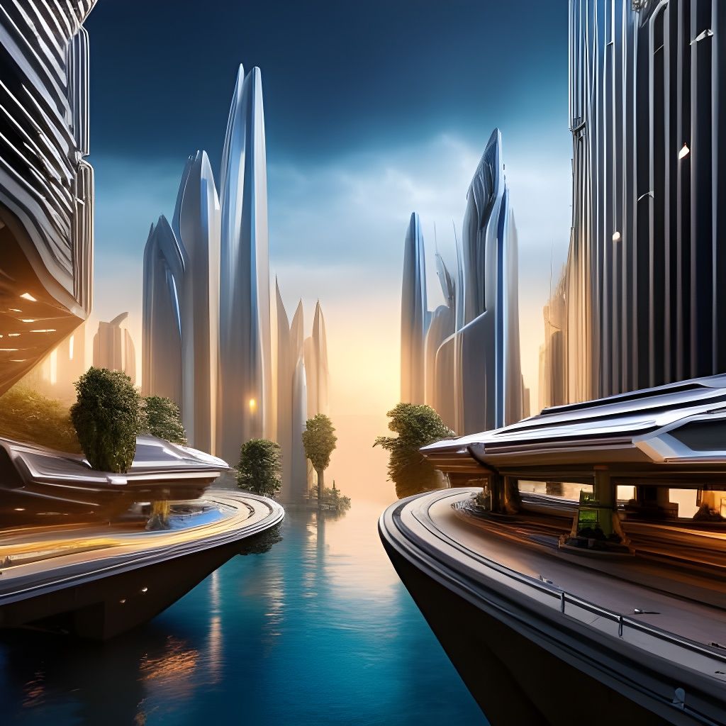 Futuristic Solarpunk Castle: Detailed Digital Art