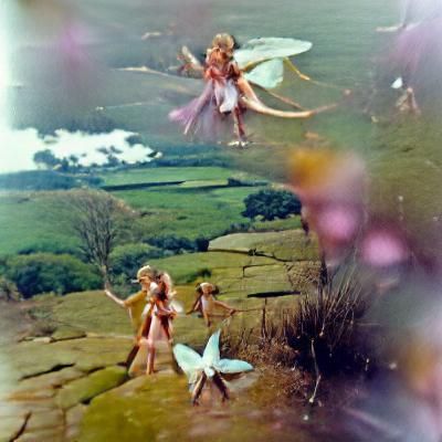 Fairies Dancing on Moorland Meadow