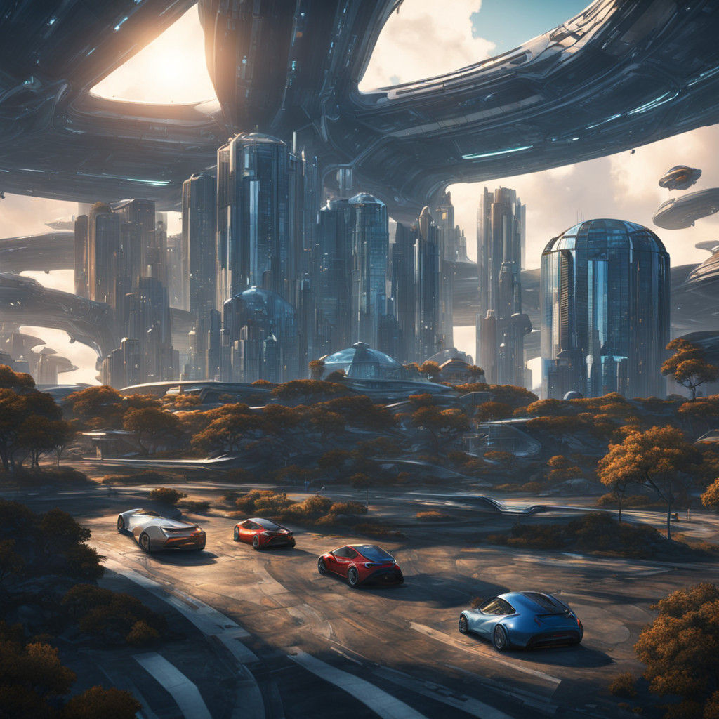 Futuristic City Versus Serene Prairie