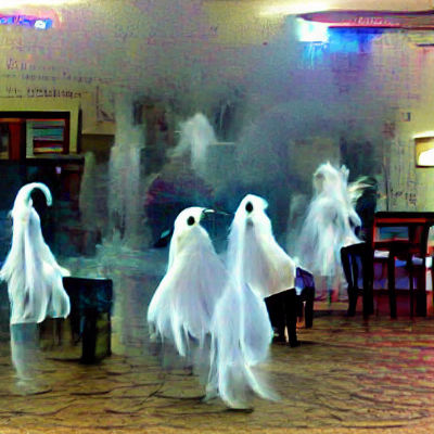 Ethereal Ghost Dancers in a Spectral Realm