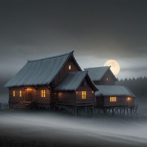 Blacksmith Under Moonlight: Cinematic Digital Matte Painting