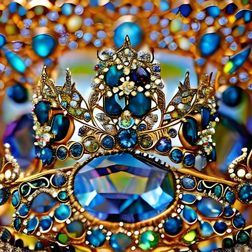 Jewel-Encrusted Gold Fairy Crown Photograph