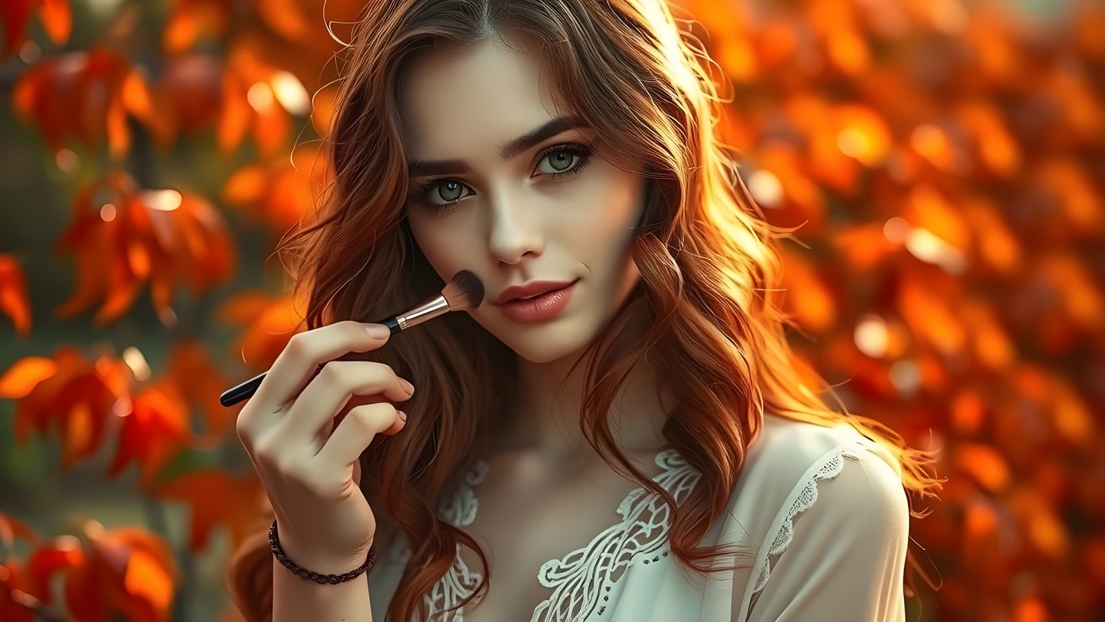 Autumn Tattoo Artist in Tranquil Outdoor Scene