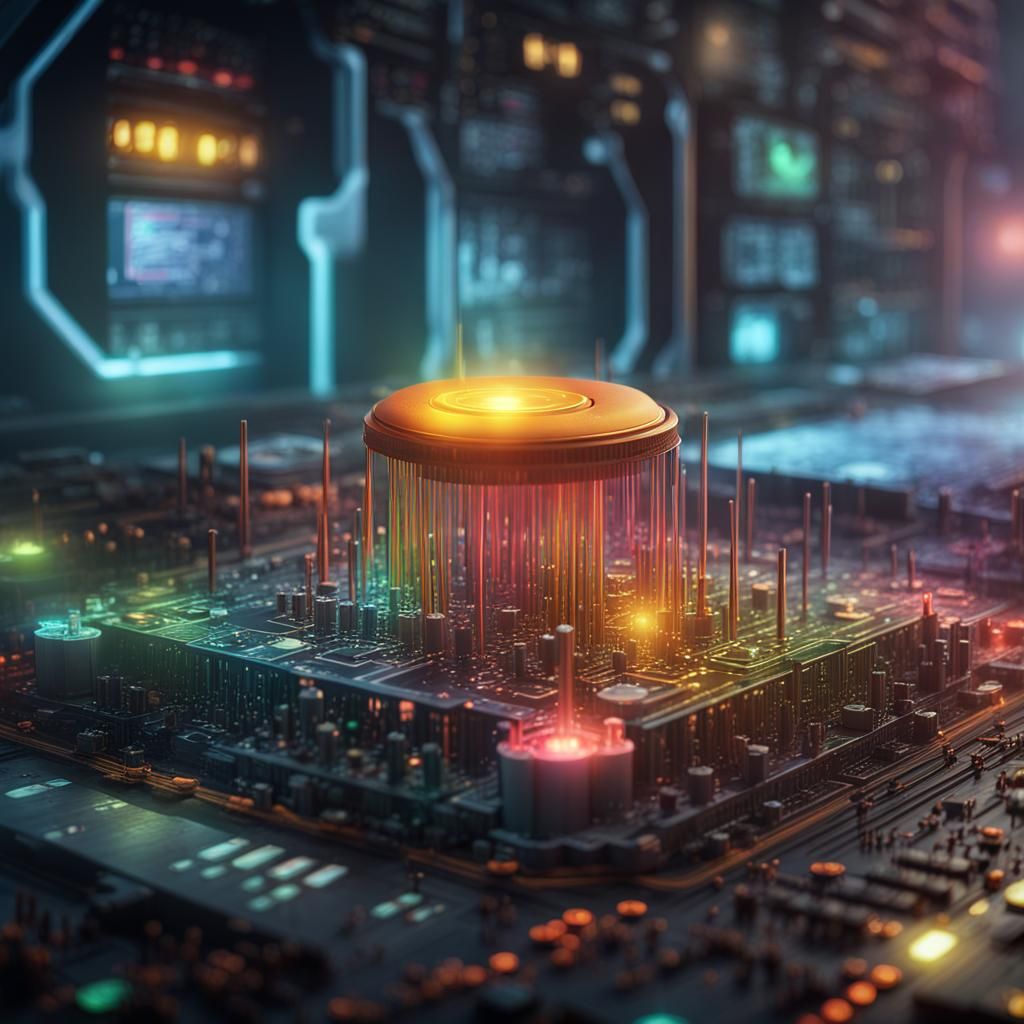Futuristic Quantum Flood Gate Concept Art in 8K