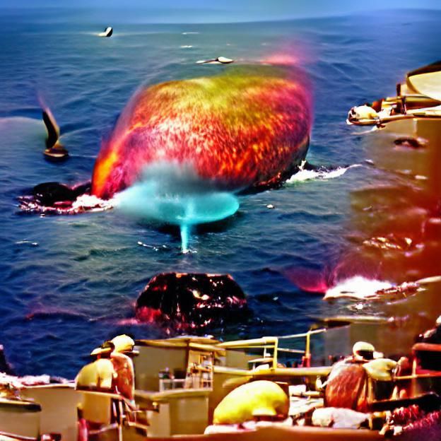 Whale Blowhole Erupts in Nuclear Explosion