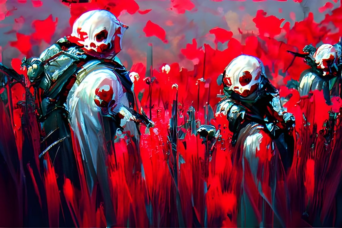Poppy Field Dark Fantasy Art