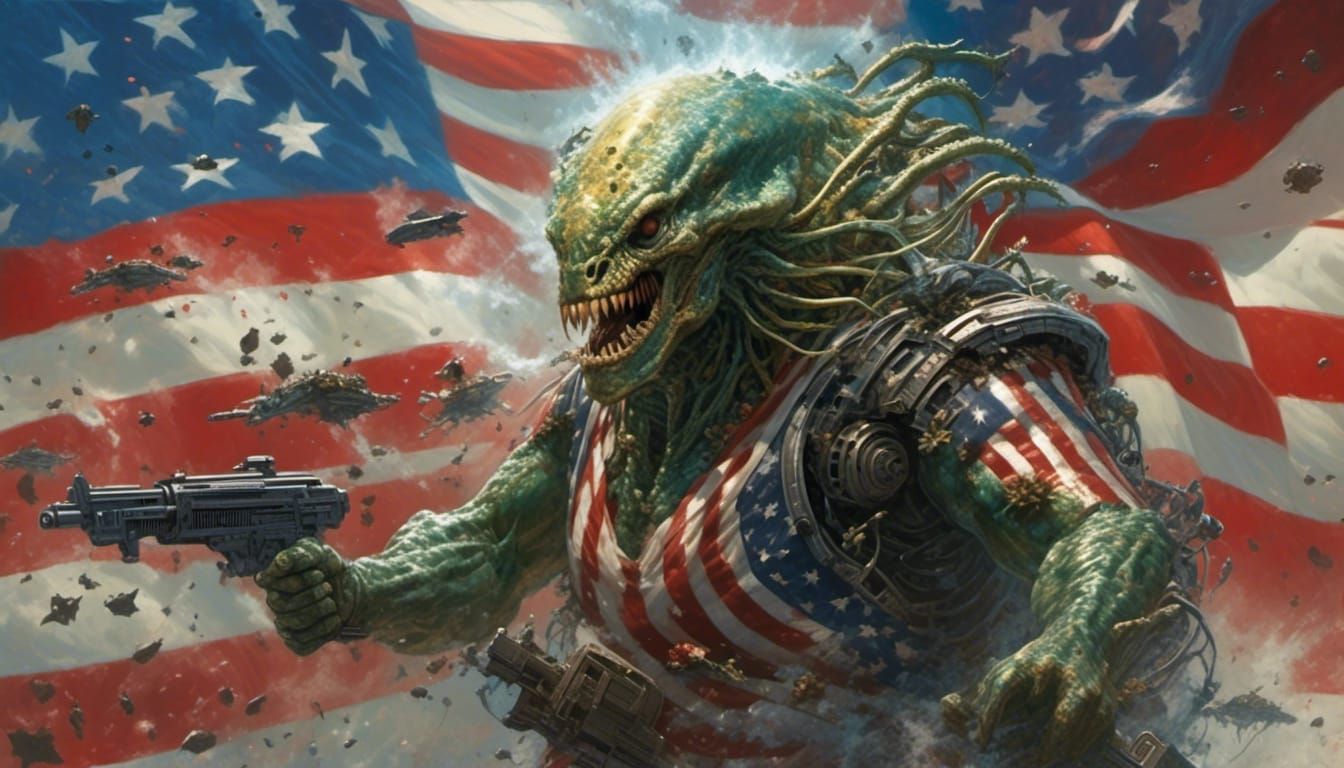Cybernetic JFK vs Cthulhu: Independence Day