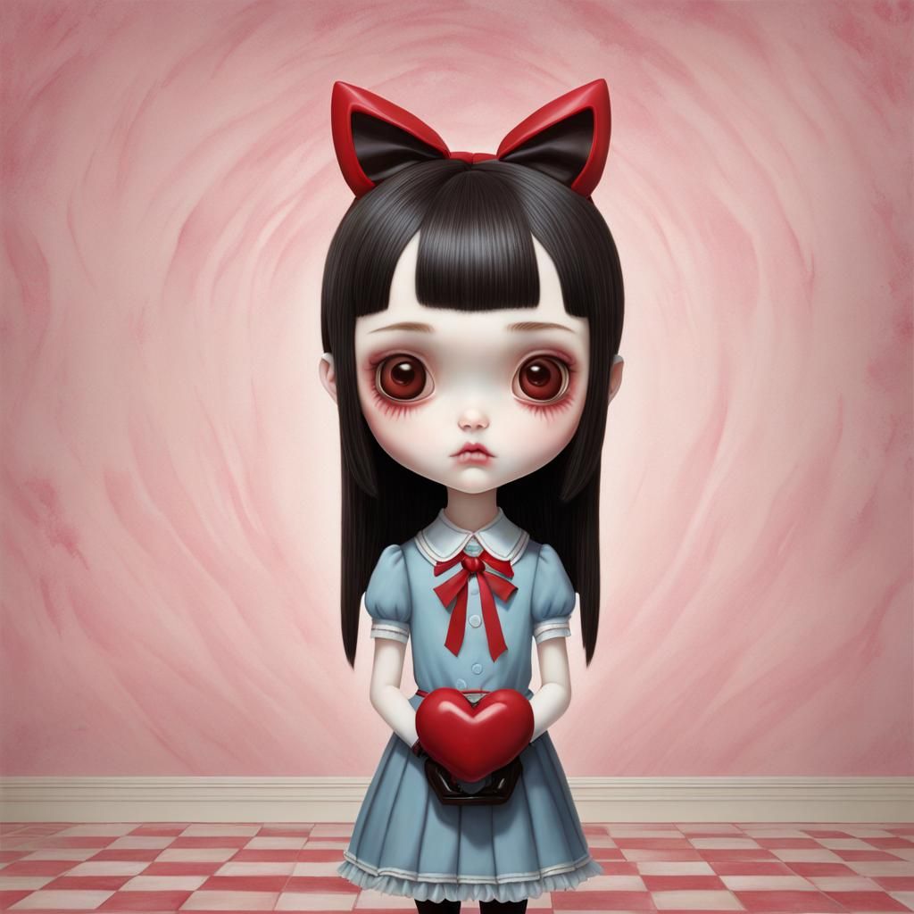 Yandere Character in Mark Ryden Style