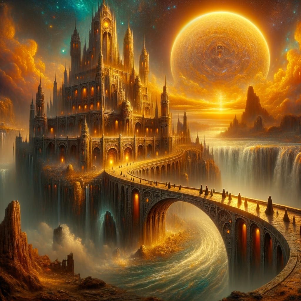 Majestic Castle Concept Art on Cliffside