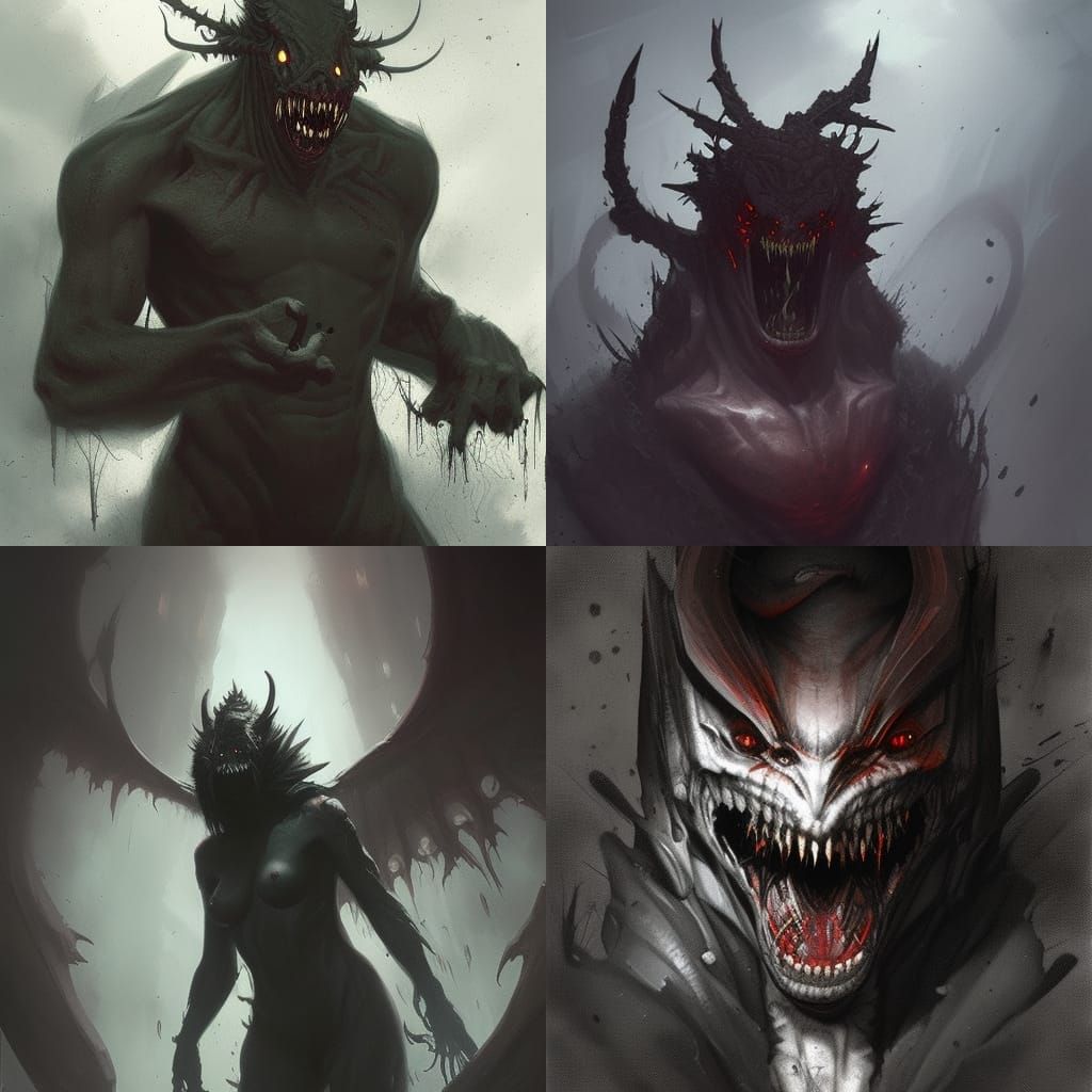 Sinister Demonic Monster by Rutkowski