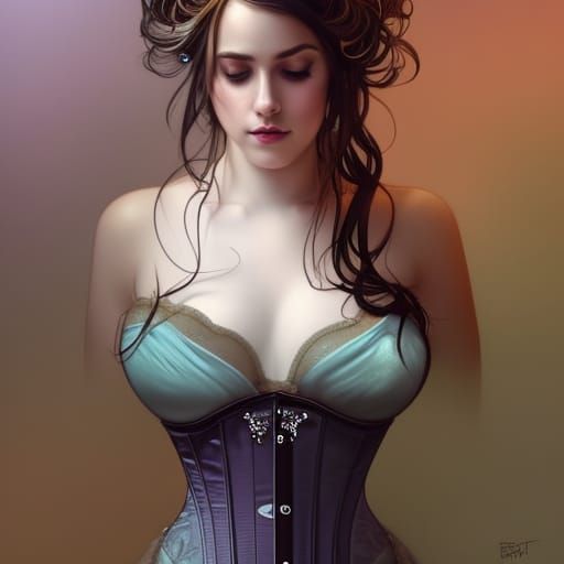 Ethereal Woman Portrait in Fantasy Style