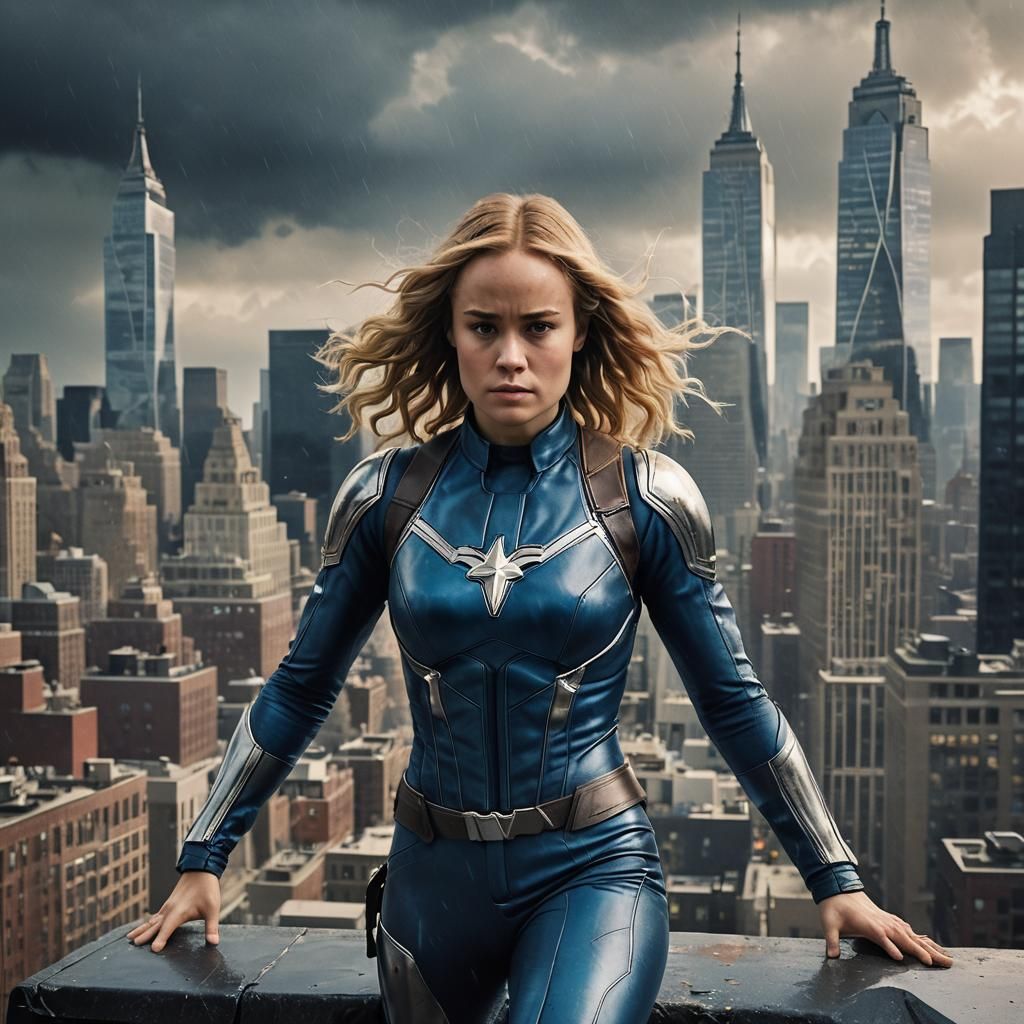 Heroic Invisible Woman in Weathered Costume