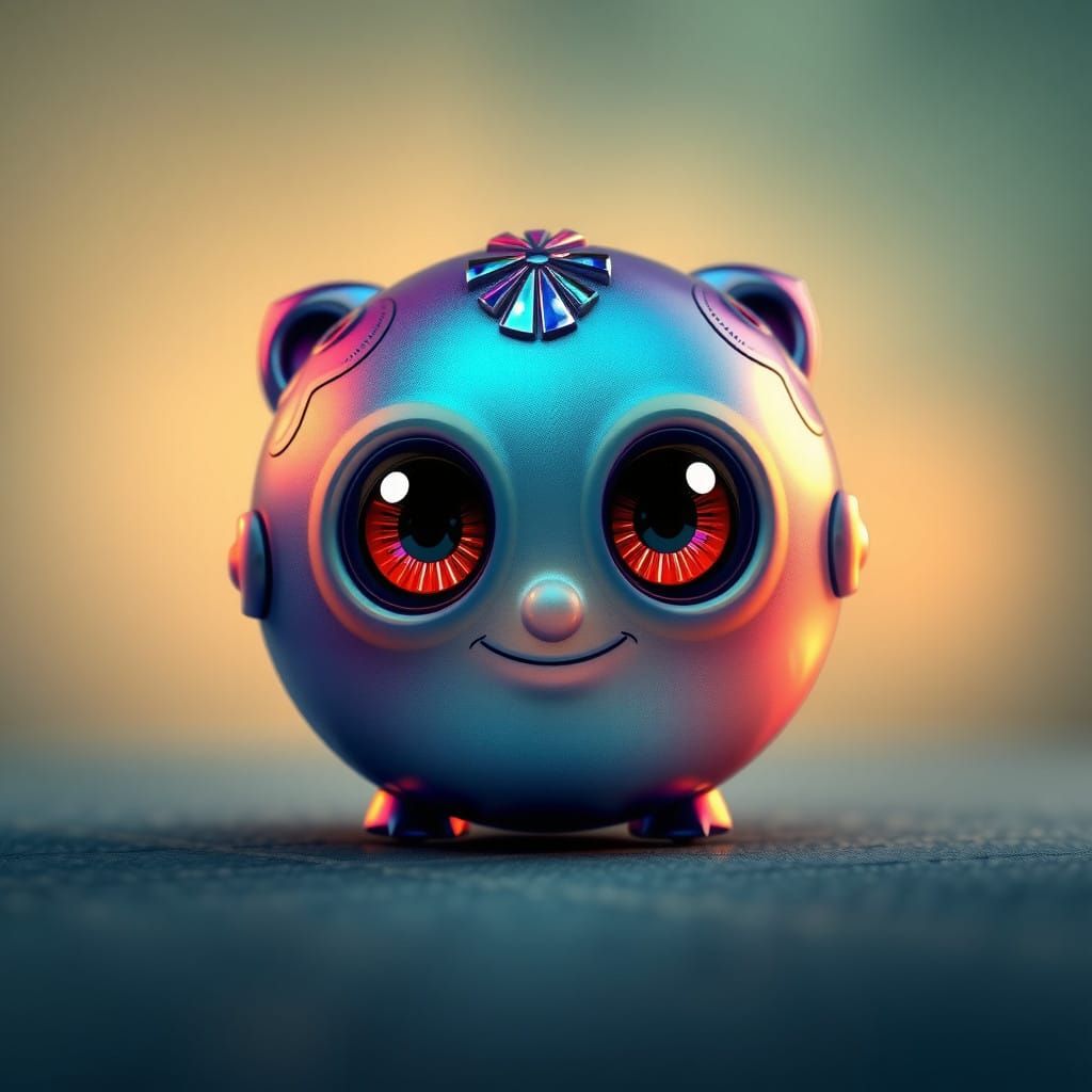 Vibrant Ball Mascot Embodied in Whimsical Fantasy