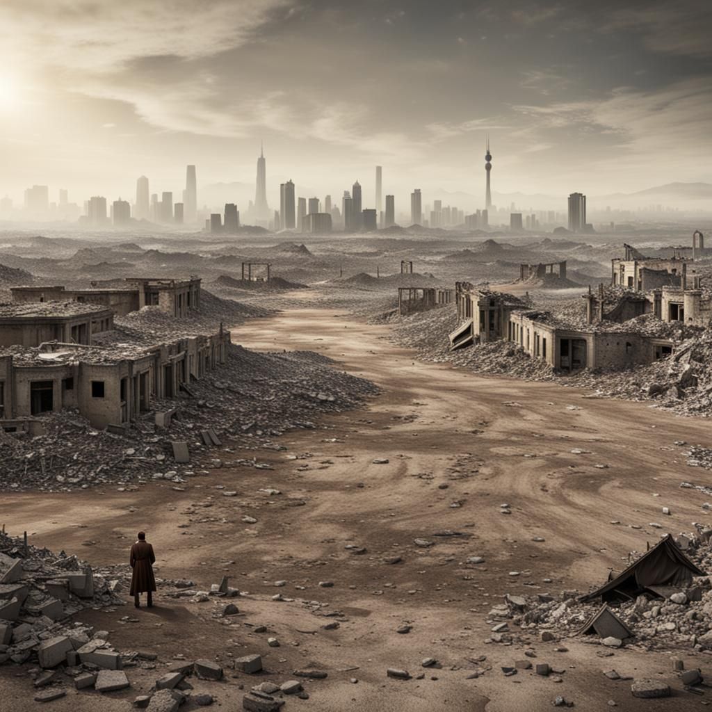 Barren Landscape with City Ruins