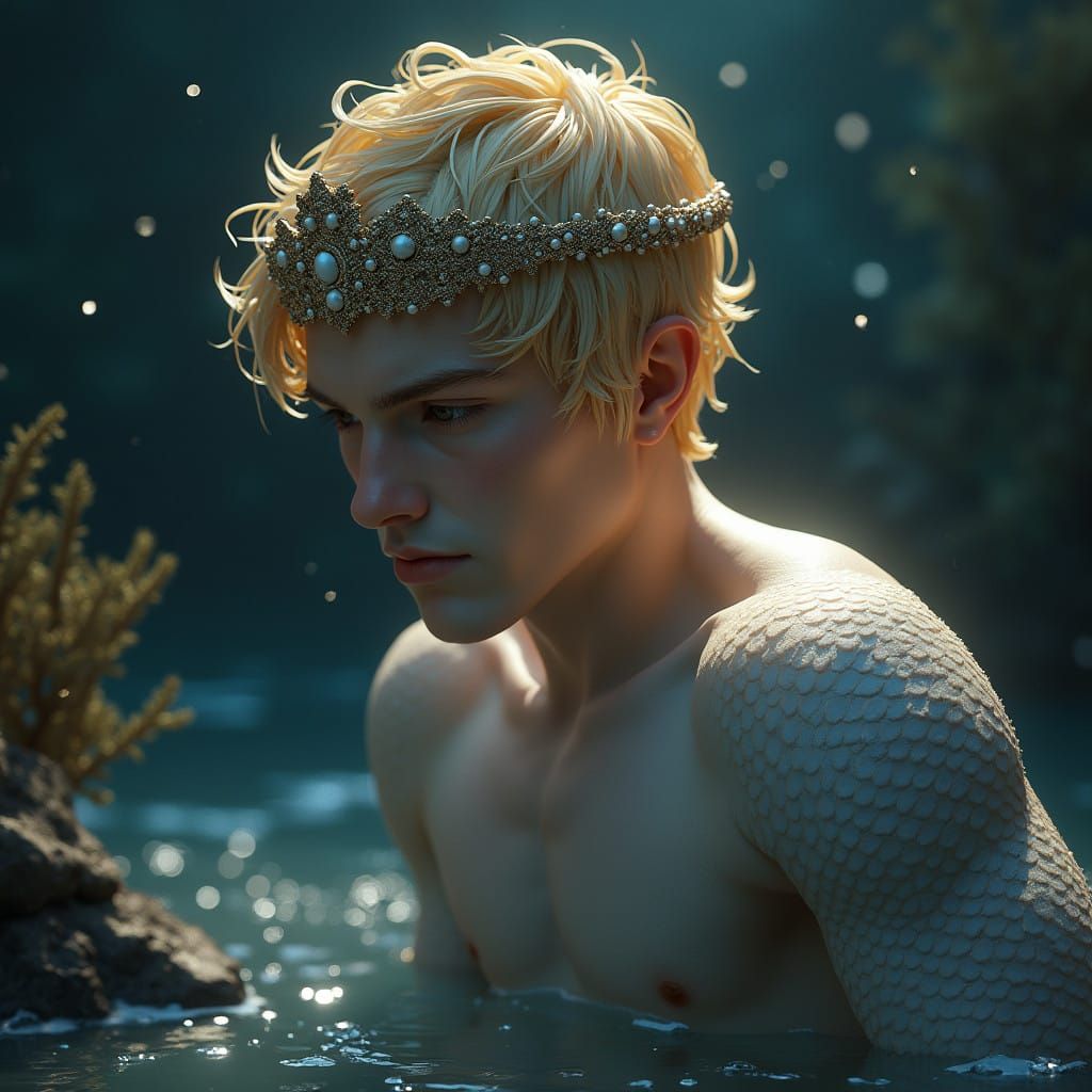 Regal Merman in Ethereal Light