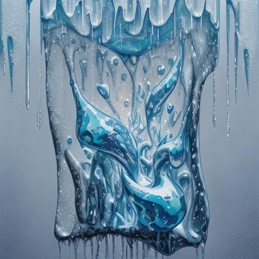 Surreal Melting Ice Sculptures in Dali Style