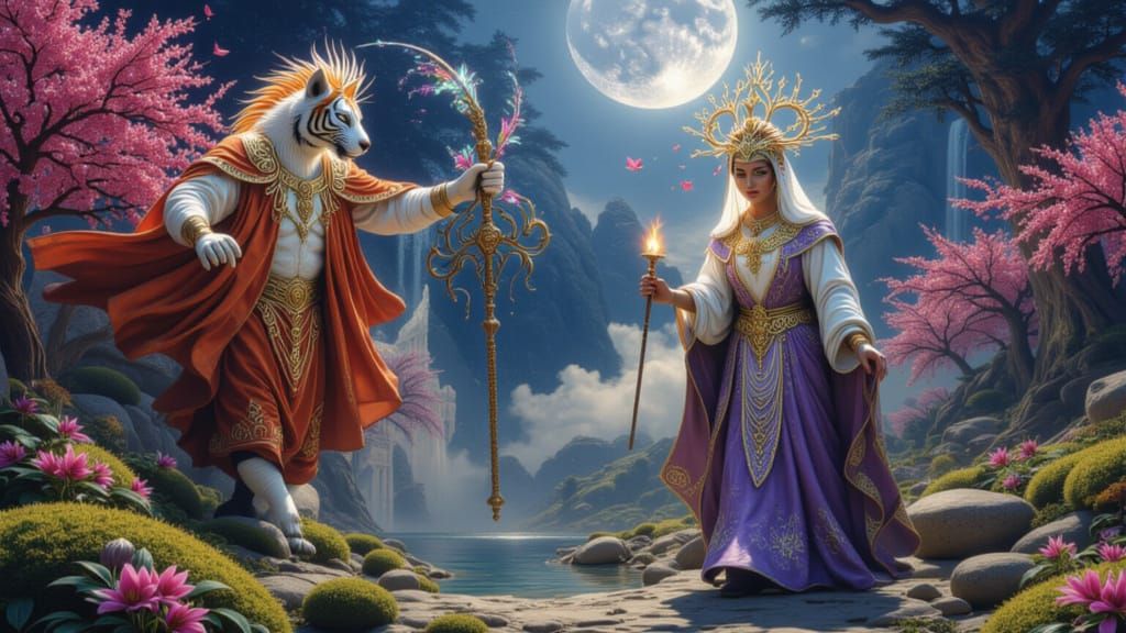 AI Art: Courage in Magic Watercolor Style