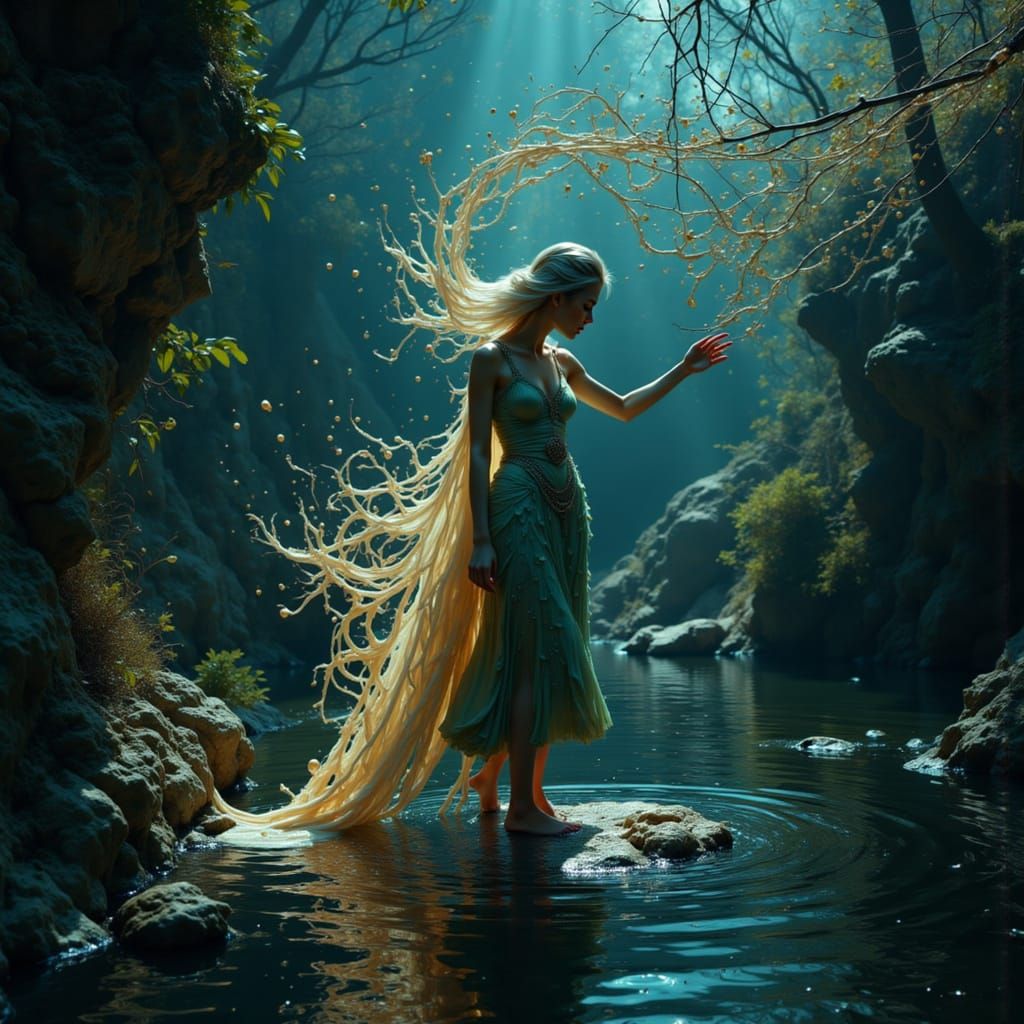 Beautiful Tsarina Evdokija on Serene Lake