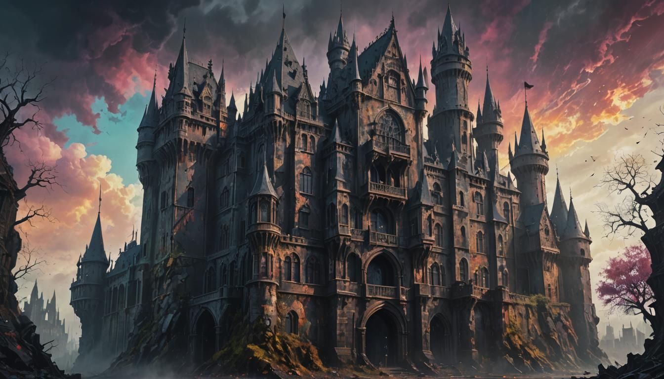 Ominous Gothic Castle Concept Art