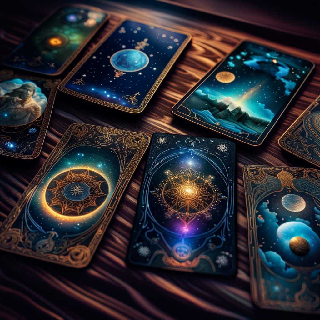 Cosmic Tarot Deck Spread Across the Sky