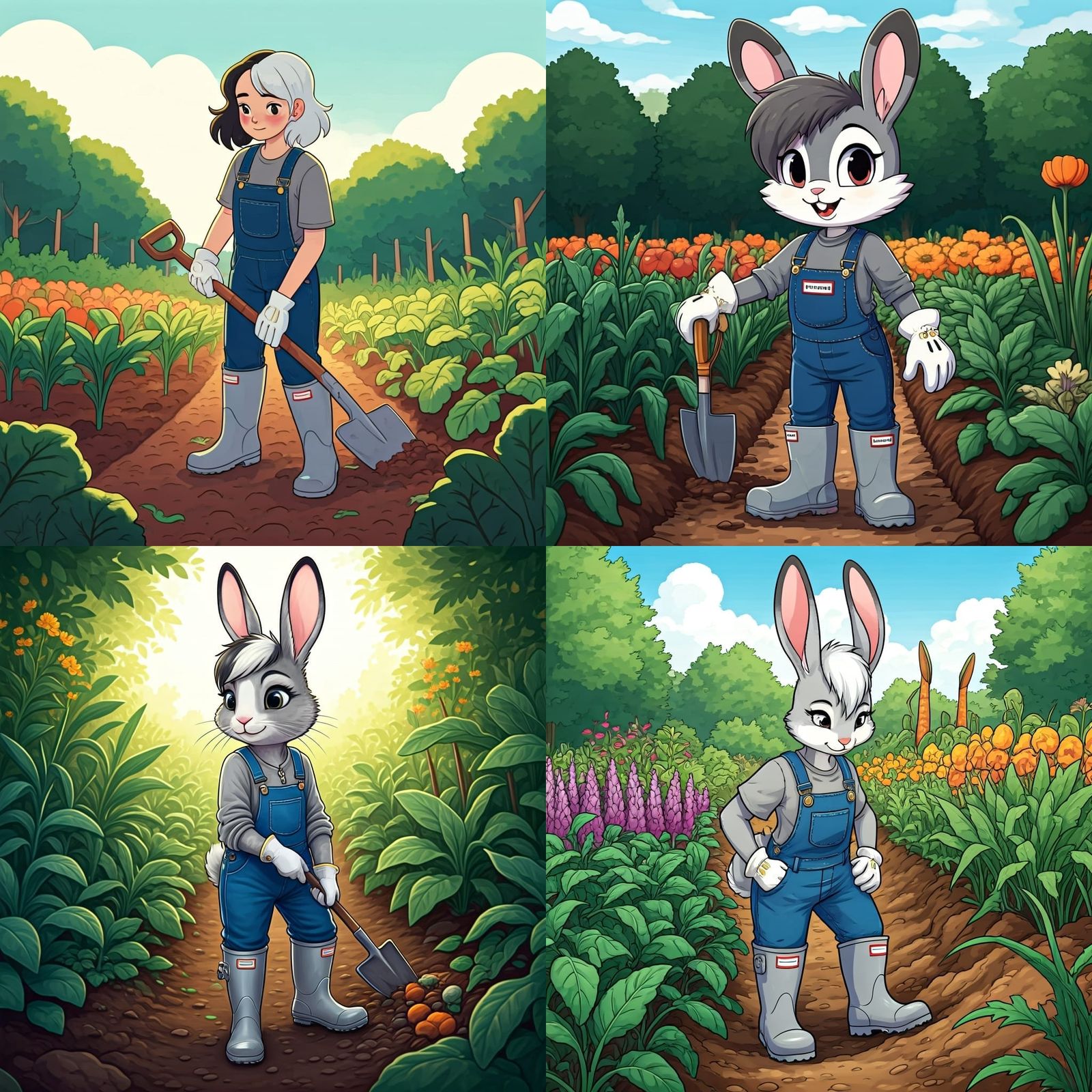 Hanna the Rabbit Gardening