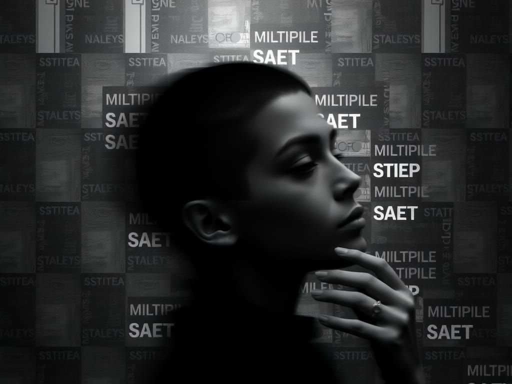 Surreal Dreamscape with Evolving Visual Interference