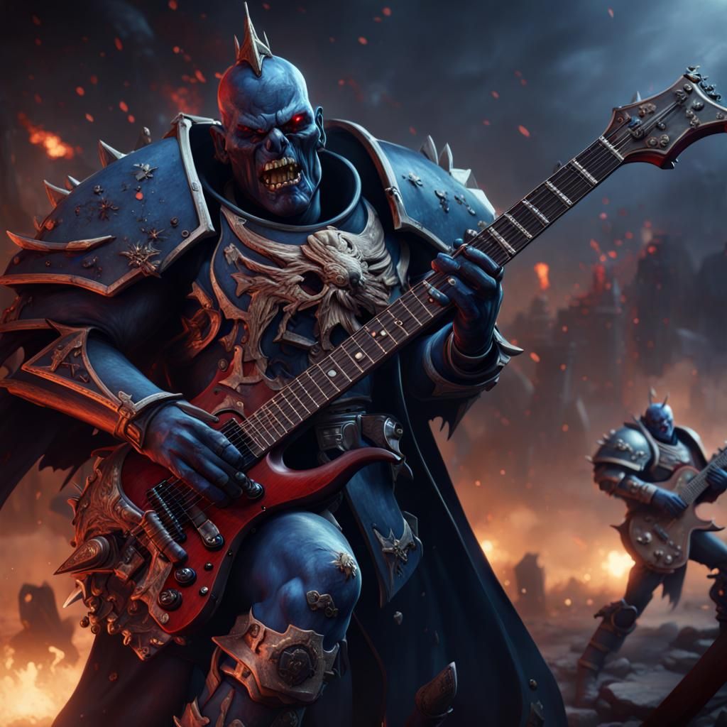 Night Lords Rocking Out on Battlefield Guitars