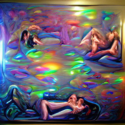 Minimalist Abstract Intersections in Subtle Gradients