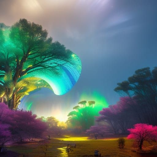 Prismatic Crystal Snake Acrylic Painting