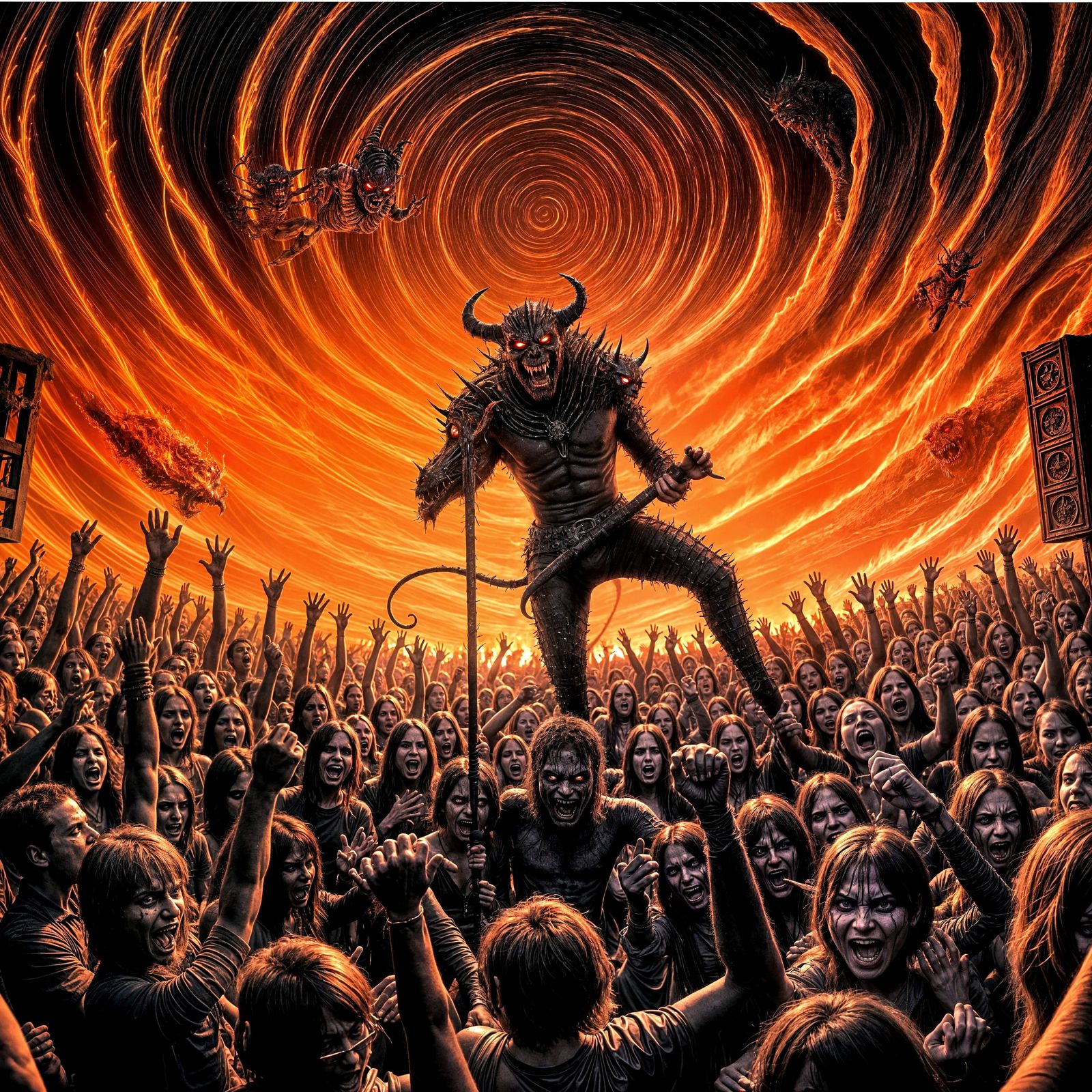 Demonic Rock Band Performs in the Underworld